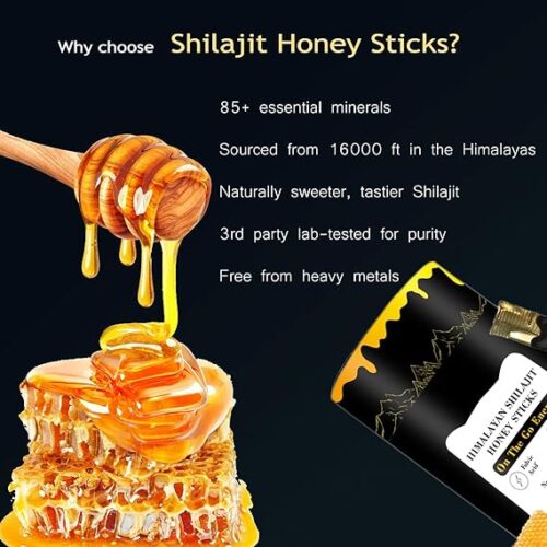 Shilajit Honey Sticks, 30 Sticks - Pure Himalayan Resin - Image 5